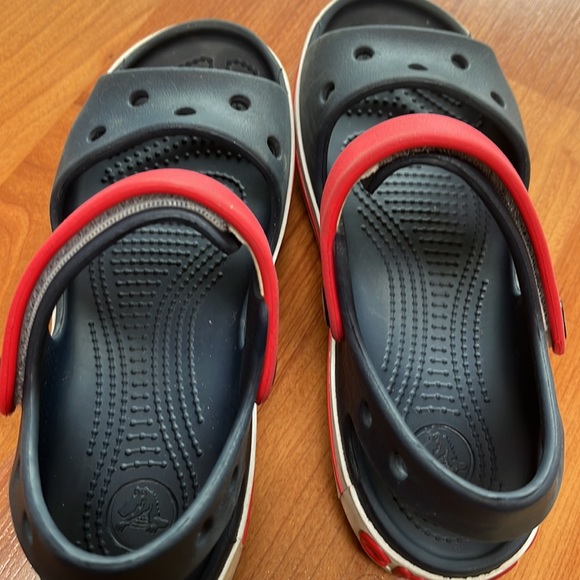 Crocs navy blue crocband sandal kids J 1 size - Picture 4 of 5